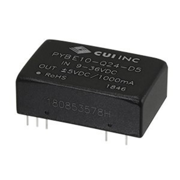 Cui Inc Isolated Dc/Dc Converters Dc-Dc Isolated, 10 W, 18~75 Vdc Input, 12 Vdc, 833 Ma, Single Regulated PYBE10-Q48-S12